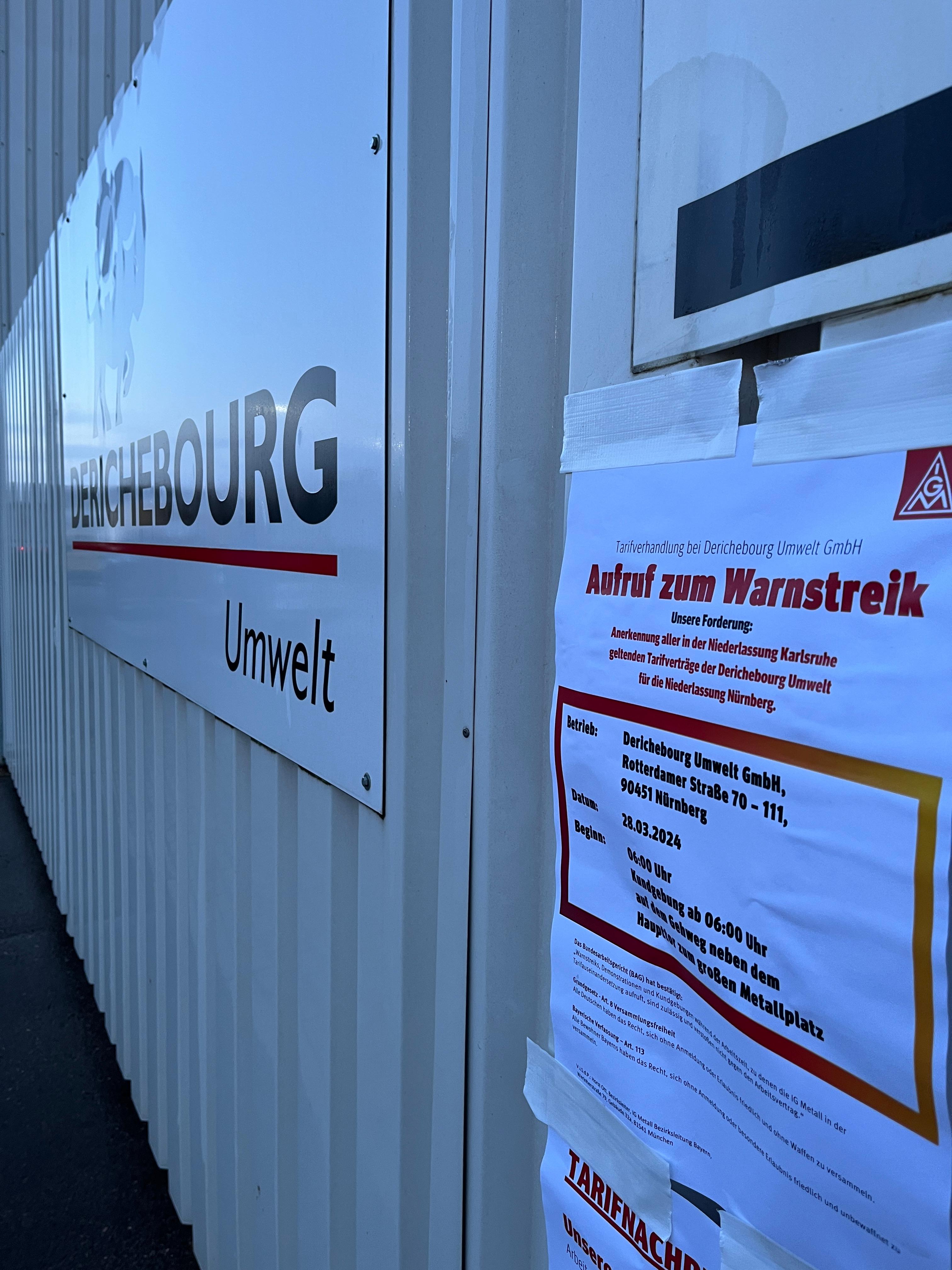 Warnstreik Derichebourg Nürnberg