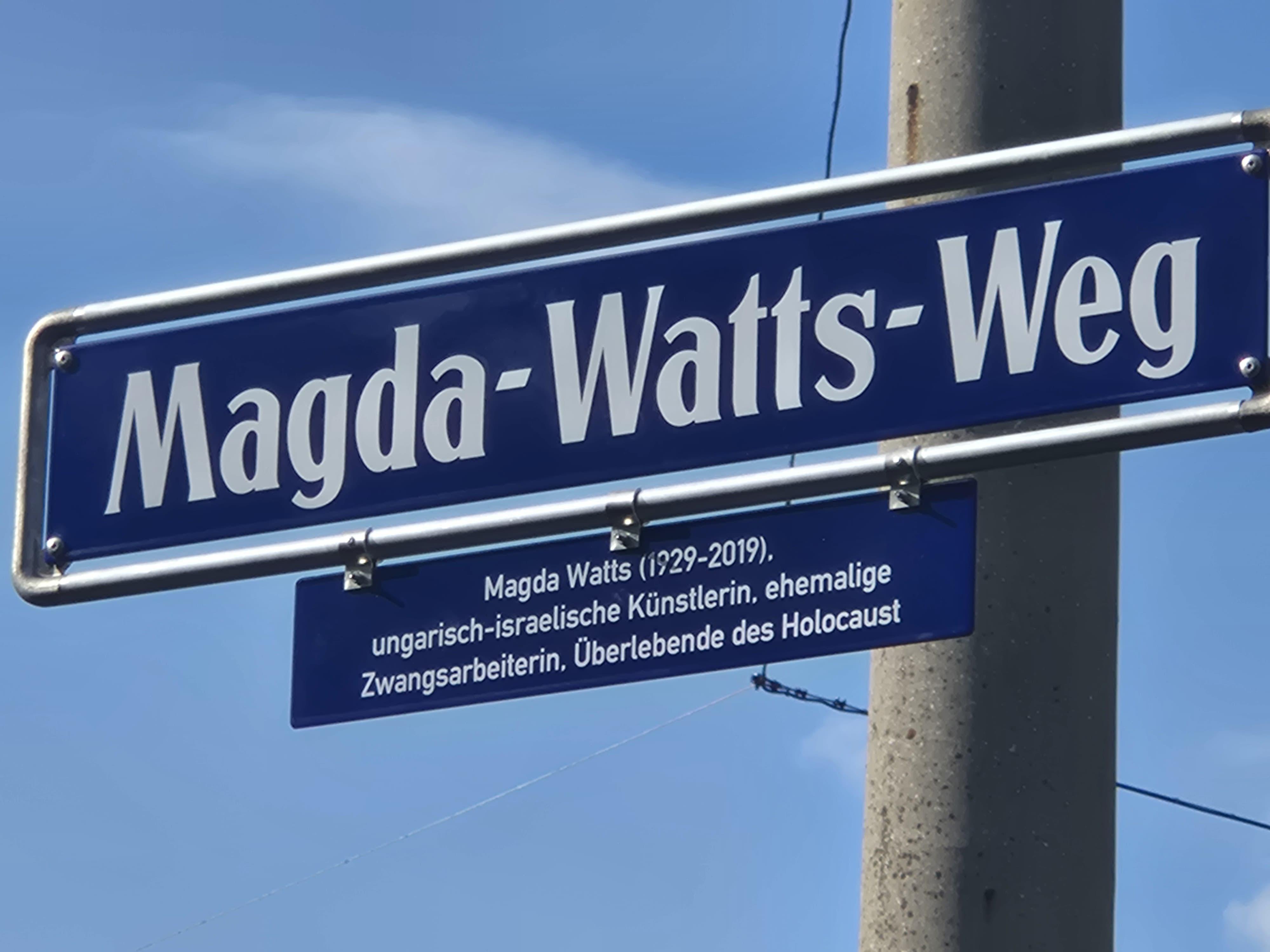 Magda Watts Weg Nürnberg Straßenschild