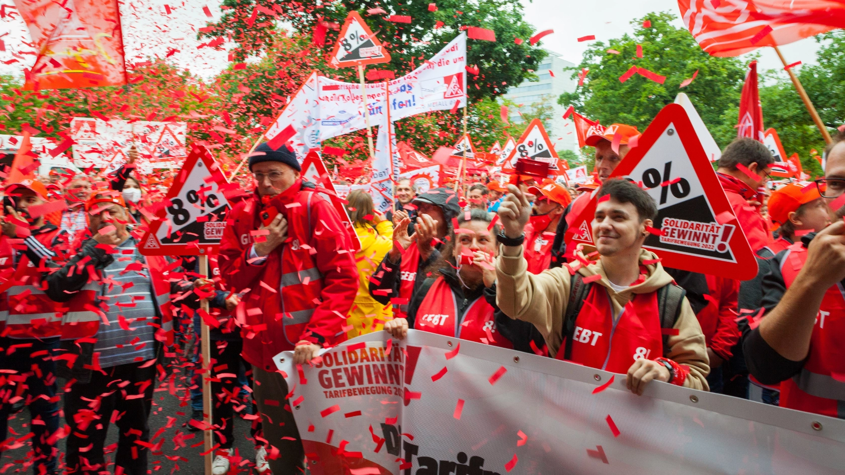 Kundgebung 1. Tarifverhandlung Metall & Elektro 2022 in Nürnberg