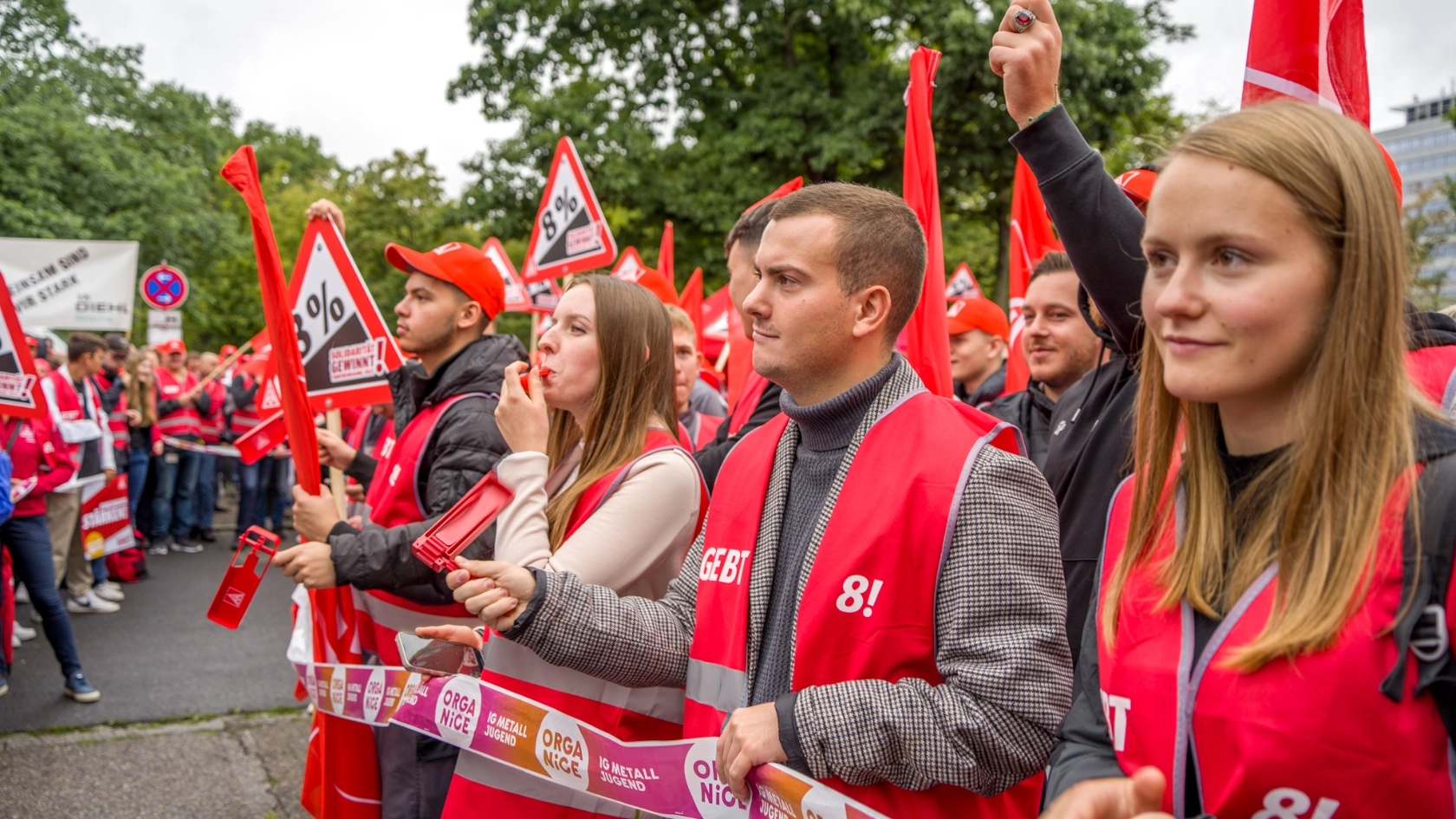 Jugendaktion Menschenmenge