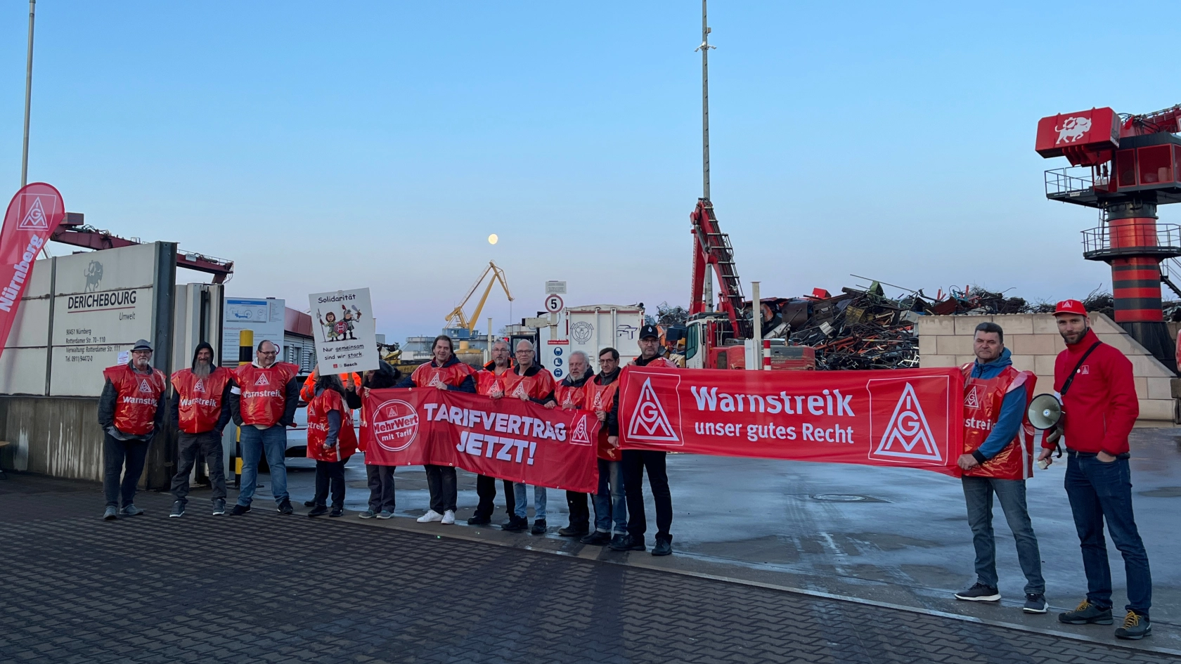 Warnstreik Derichebourg Umwelt