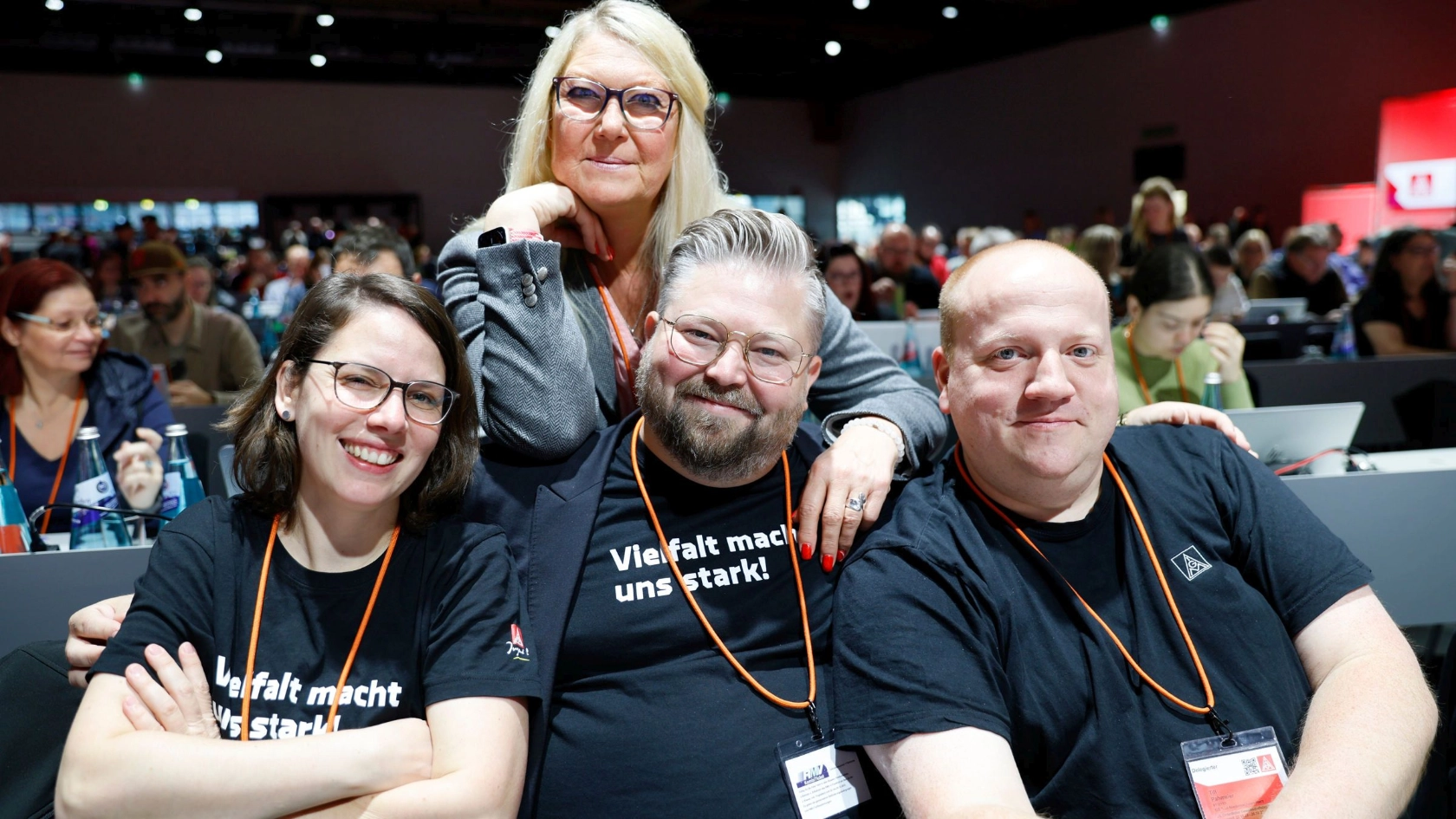 Delegierte auf dem 25. Ordentlicher Gewerkschaftstag der IG Metall in Frankfurt am Main.