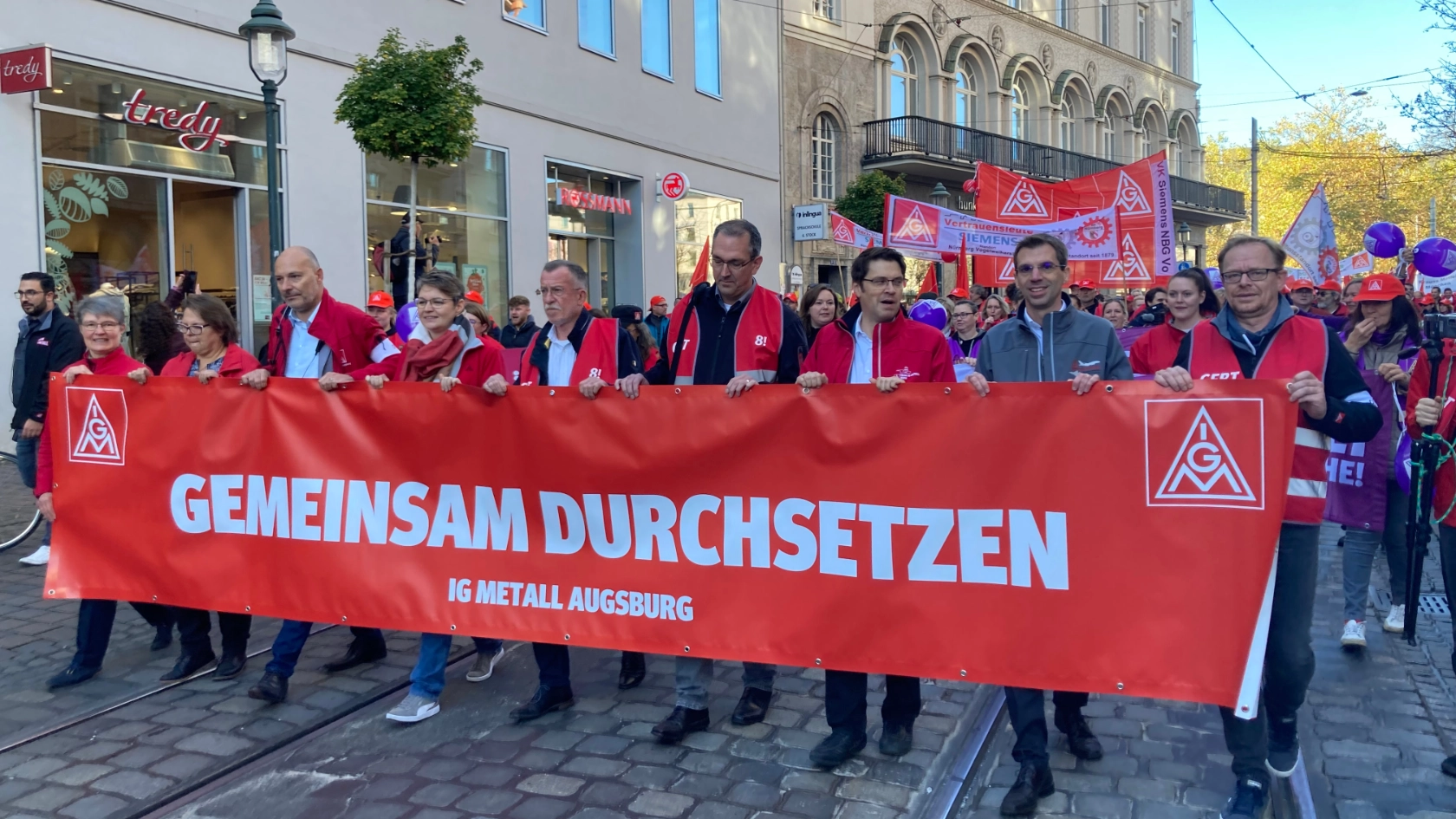 Verhandlung Tarifrunde Augsburg Demo Nürnberg