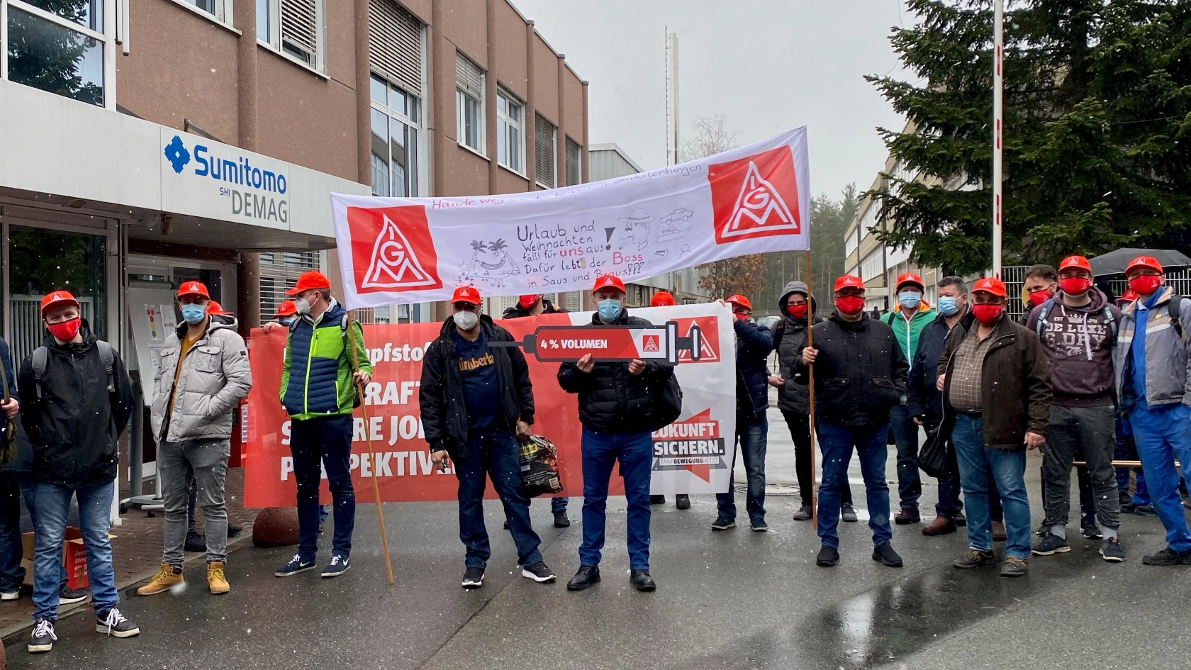 Warnstreik Sumitomo in Schweig 