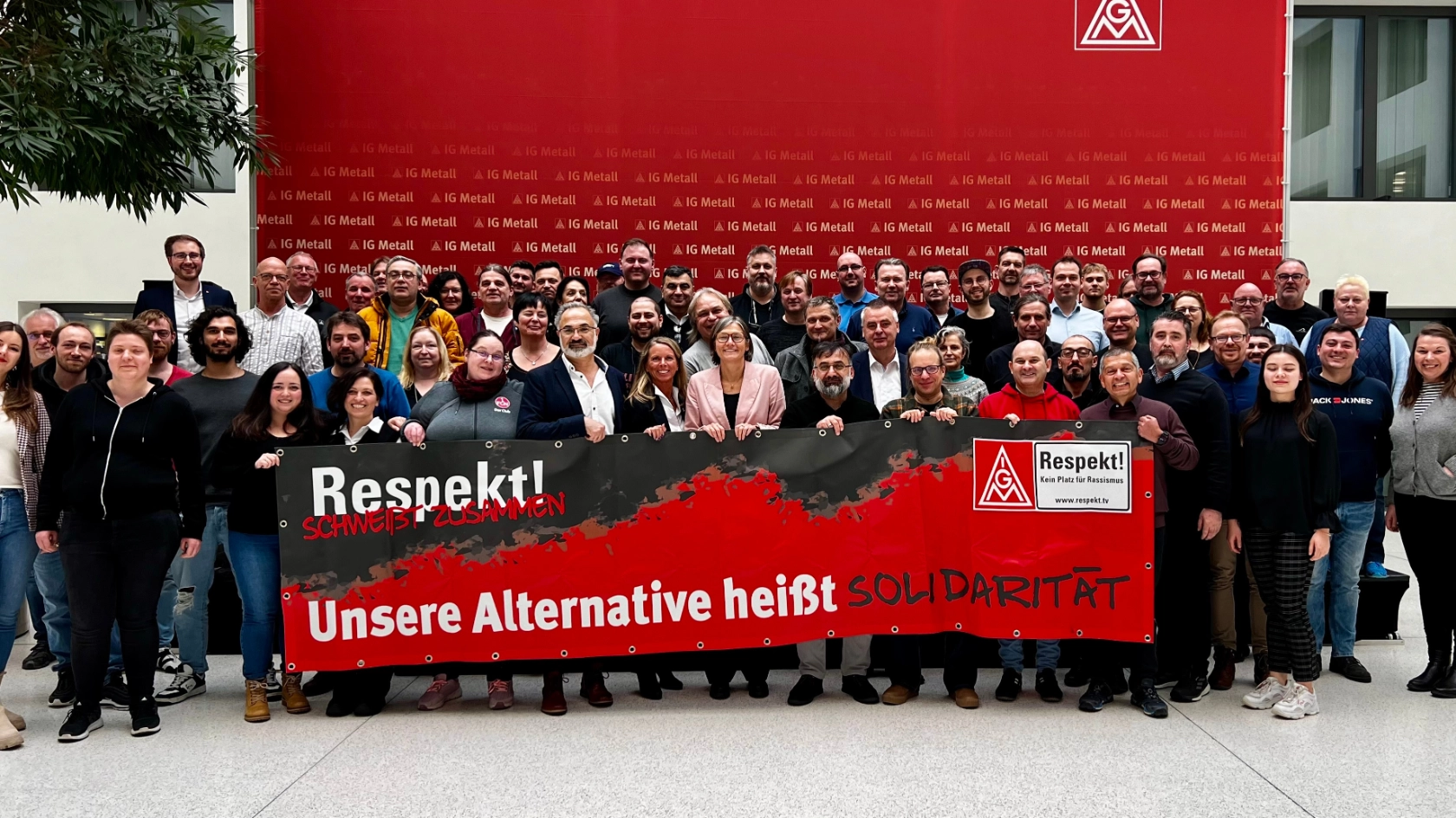 Gruppenfoto Respekt VKL Seminar Nürnberg mit Christiane Benner und Nadine Boguslawski