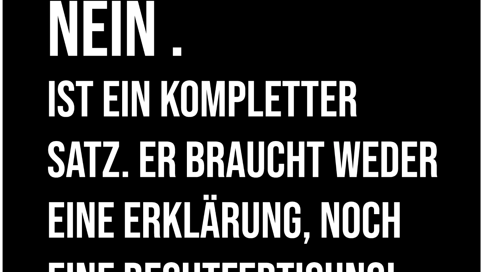 Nein, heist Nein! Auszug aus dem STGB