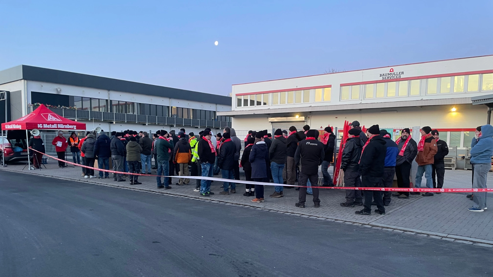 Warnstreik Baumüller Reparaturwerk Nürnberg