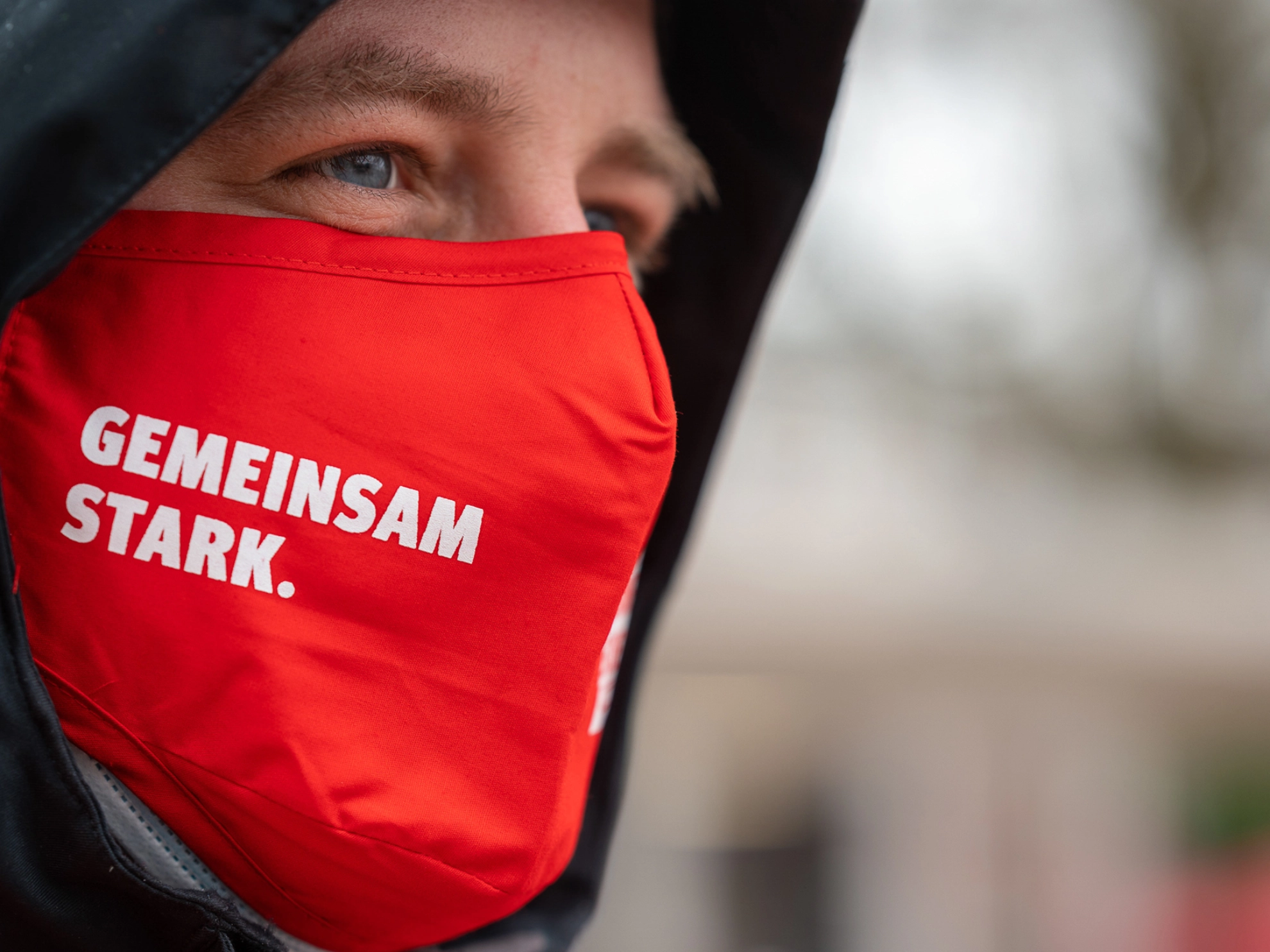 Warnstreik in der Metall- und Elektroindustrie bei Hauni Maschinenbau in Hamburg