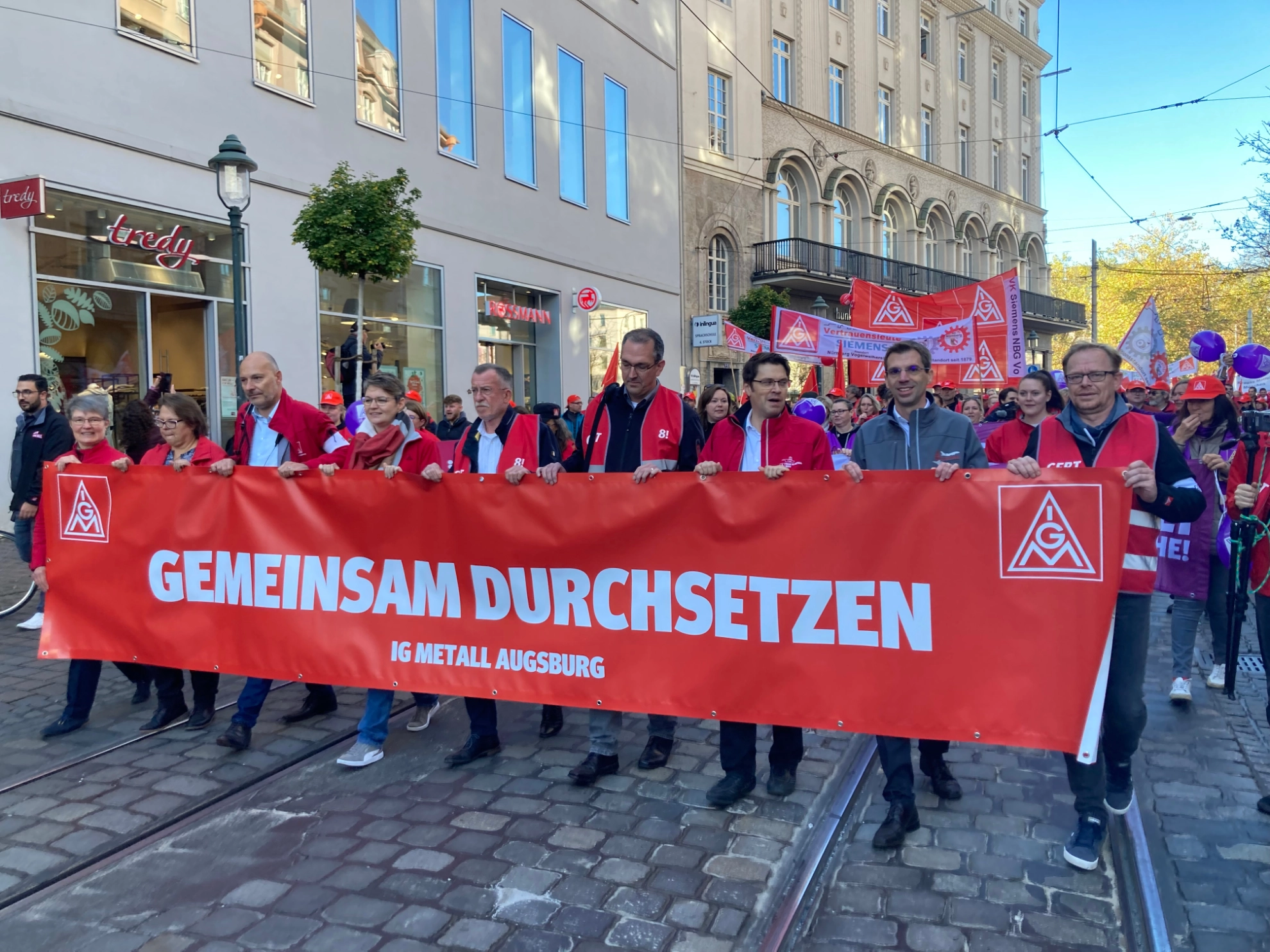 Verhandlung Tarifrunde Augsburg Demo Nürnberg