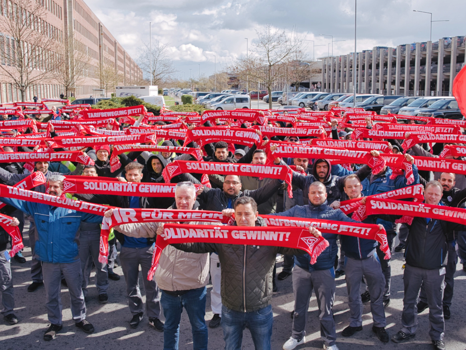 Warnstreik beim VW-Personaldienstleister Autovision in Hannover