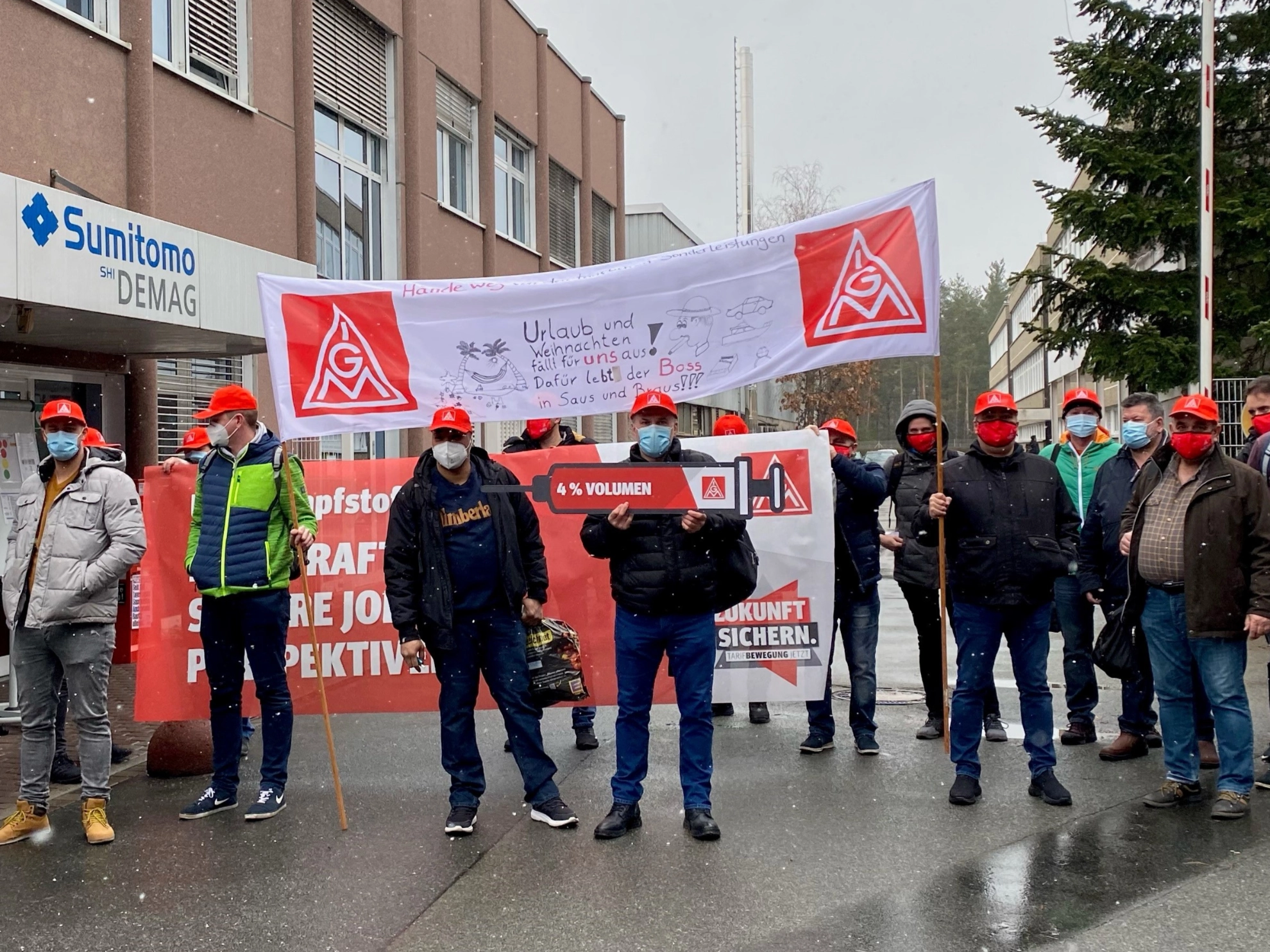 Warnstreik Sumitomo in Schweig 