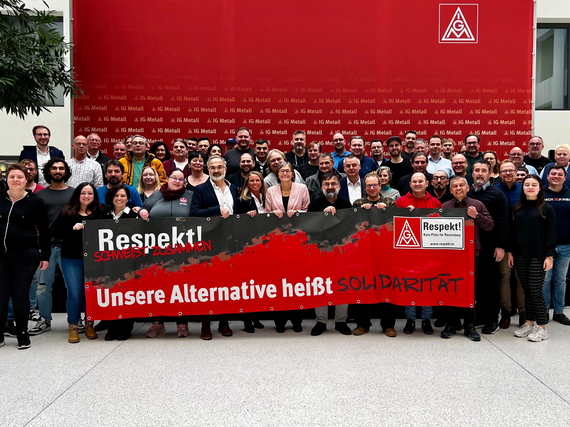 Gruppenfoto Respekt VKL Seminar Nürnberg mit Christiane Benner und Nadine Boguslawski