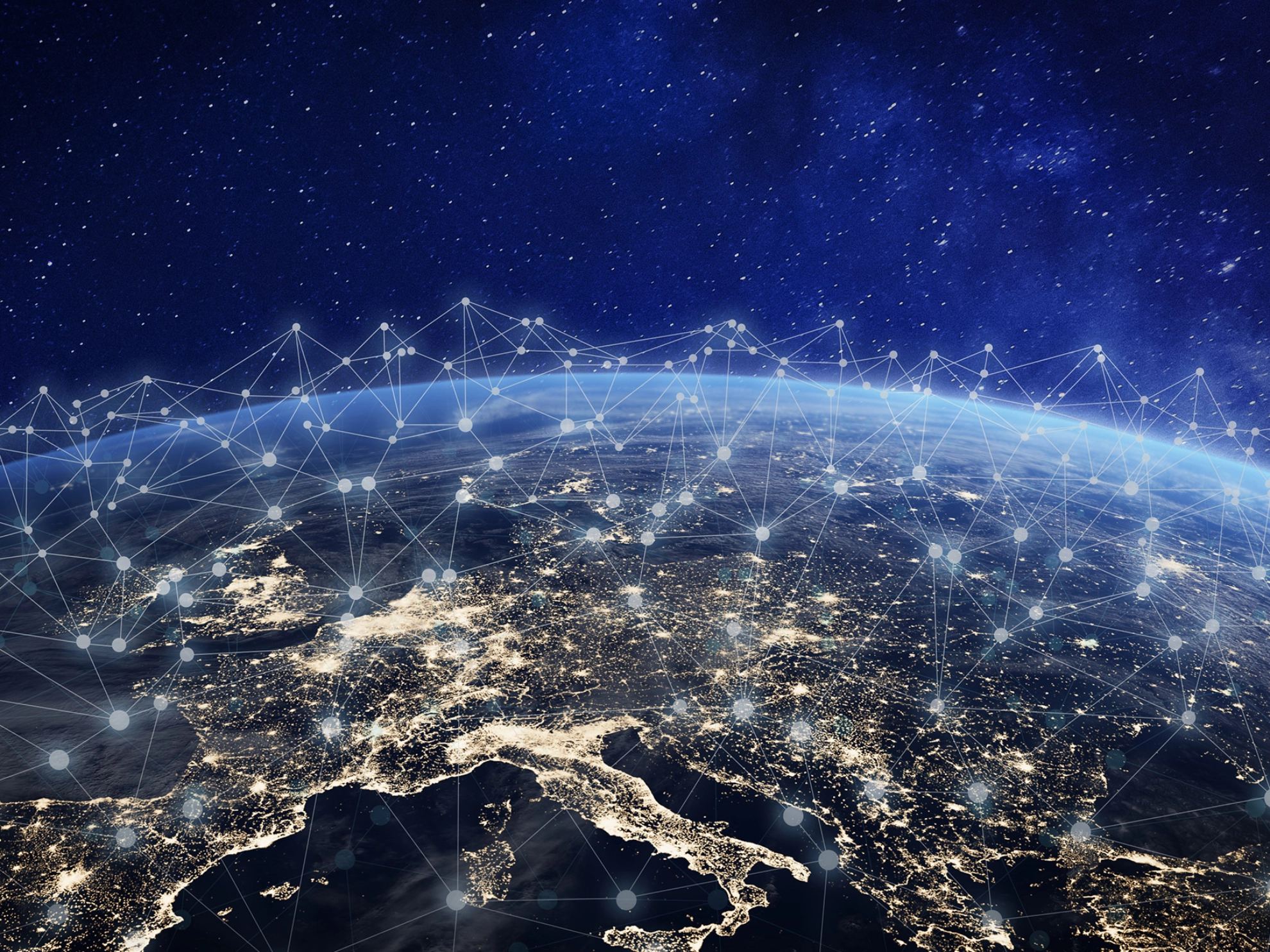 Digitales Netz umspannt den Globus