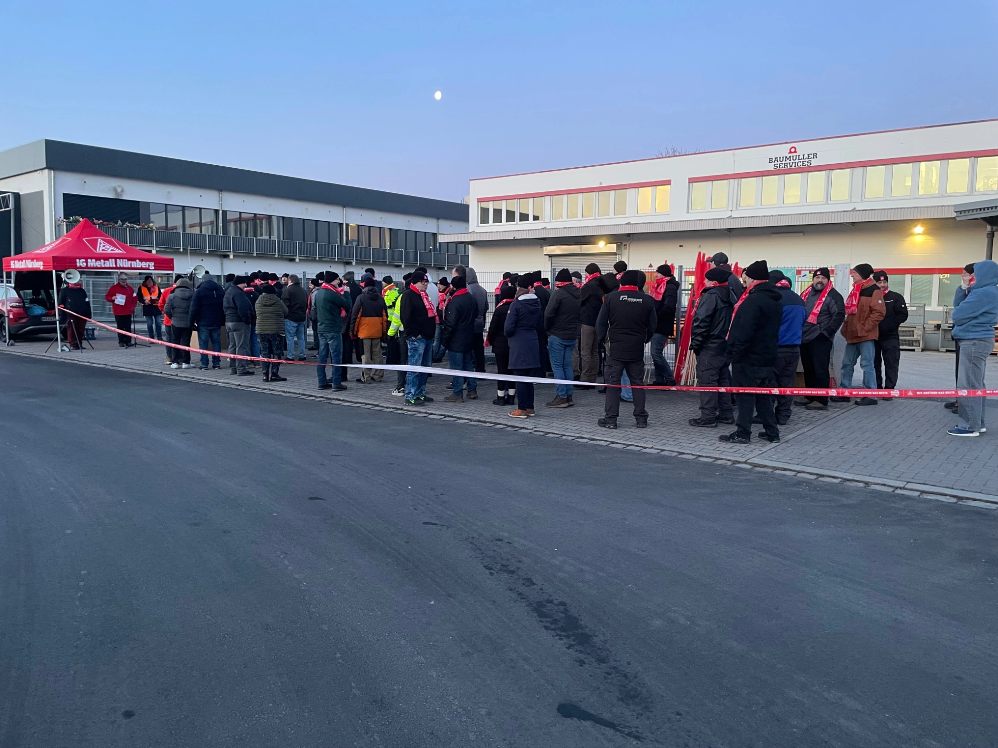 Warnstreik Baumüller Reparaturwerk Nürnberg