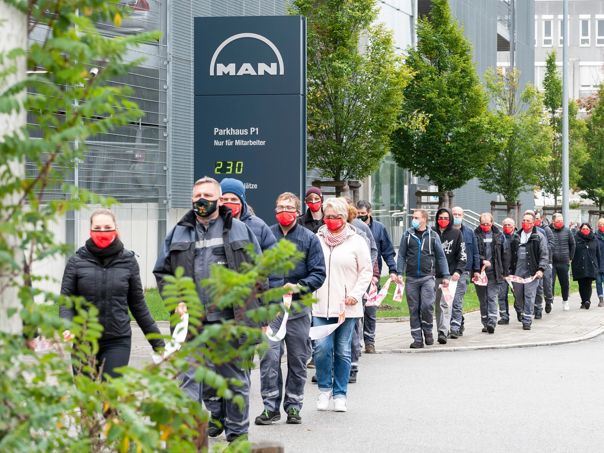 Menschenkette MAN Nürnberg Oktober 2020