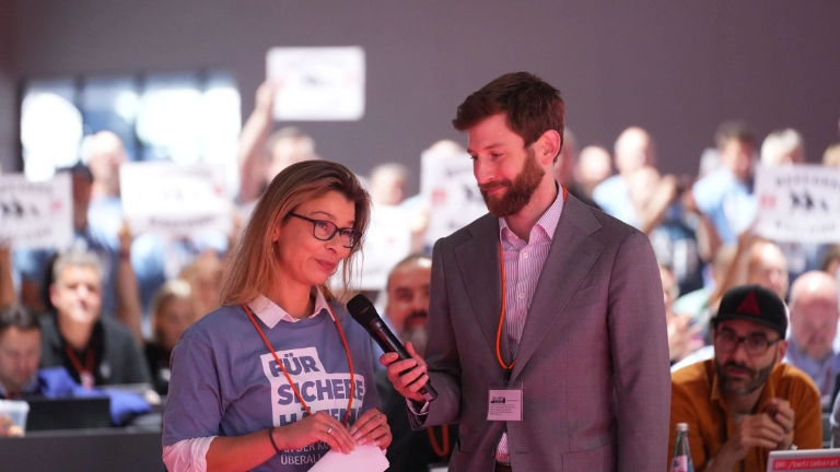 Delegierte auf dem 25. Ordentlichen Gewerkschaftstag der IG Metall in Frankfurt am Main.