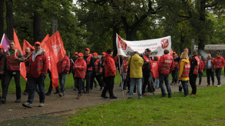 Auf dem Weg zur Kundgebung