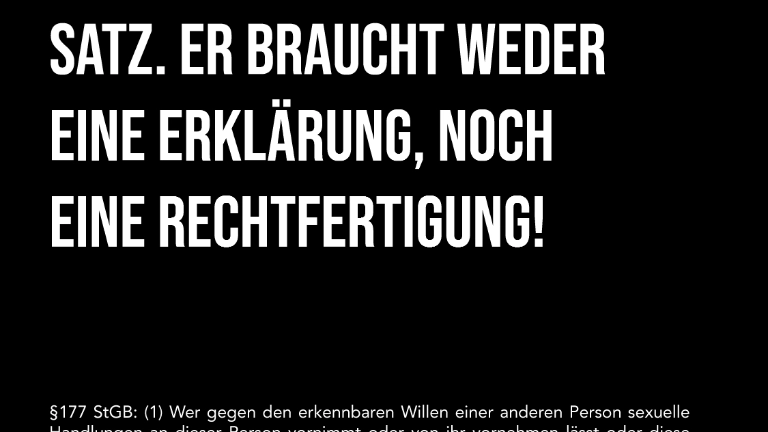 Nein heißt nein STGB für Social Media story