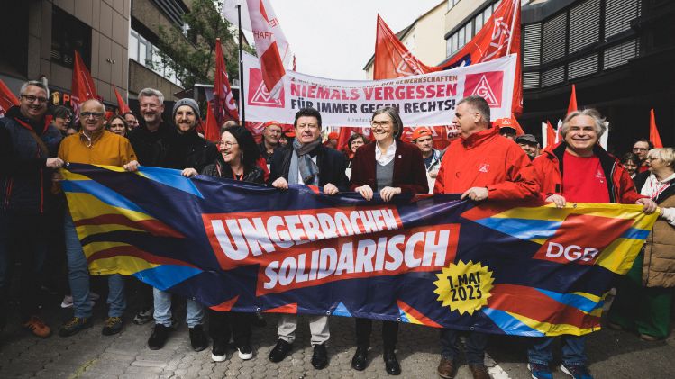 1. Mai 2023 in Nürnberg mit Christiane Benner