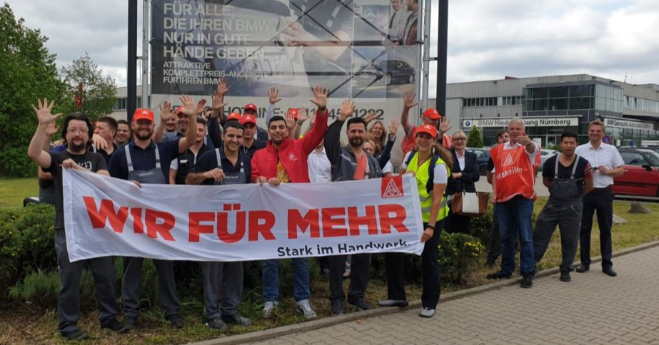 Warnstreik Tarifrunde KFZ 2019 Nürnberg BMW
