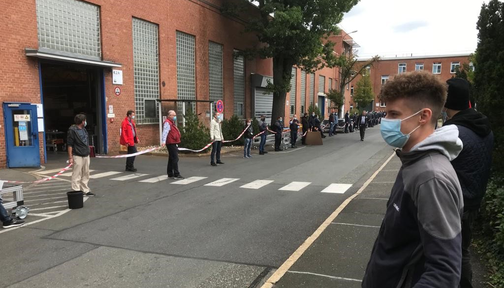 Stellenabbau Siemens NMA Nürnberg Menschenkette