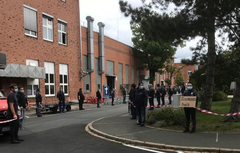 Stellenabbau Siemens NMA Nürnberg Menschenkette