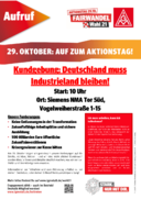 Aufruf zur Kundgebung am 29.10.2021